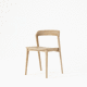 silla de comedor contemporánea / de interior / de roble / con base de madera maciza