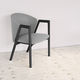 silla contemporánea / de interior / de tejido / con base de madera maciza