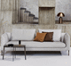 sofá modular / contemporáneo / de tejido / gris