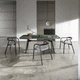 mesa de comedor contemporánea / de aluminio / de madera / de vidrio