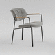 sillón contemporáneo / de tejido / de cuero / de haya