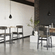 silla de comedor contemporánea / madera / de plástico reciclado / con base de madera