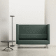 sofá contemporáneo / de tejido / marrón / verde