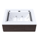 spa sobre suelo / rectangular / 4 plazas / de composite