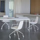 silla de oficina contemporánea / de interior / de tejido / de cuero