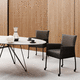 silla contemporánea / de interior / de tejido / tapizada