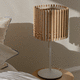 lámpara de mesa / de madera / contemporánea / con cable