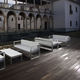 sofá contemporáneo / de jardín / Sunbrella® / gris