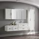 espejo para baño de pared / contemporáneo / rectangular / con estante
