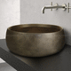 lavabo sobre mueble / de cerámica / hecho a mano / redondo