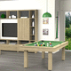 mesa de billar contemporánea / para uso residencial / de madera maciza / de vidrio