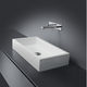 lavabo sobre mueble / de cerámica / rectangular / contemporáneo