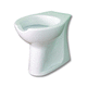 WC de pie / de cerámica / para centro sanitario / ovalado