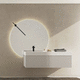 mueble de lavabo suspendido / de roble / de HPL / contemporáneo