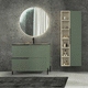 mueble de lavabo de pie / de metal / de HPL / contemporáneo