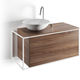 mueble de lavabo suspendido / de madera / contemporáneo