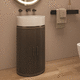 lavabo con base / de mineral compuesto / de mármol / de nogal