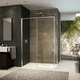 cabina de ducha de vidrio / de aluminio / de esquina / para uso residencial