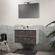 mueble de lavabo suspendido / de aluminio / contemporáneo / sin puerta