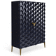 mueble bar contemporáneo / de acero inoxidable cepillado / de metal lacado / con puerta abatible