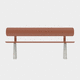 banco contemporáneo / de aluminio / de hormigón / con respaldo