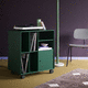mueble organizador con ruedas / contemporáneo / de MDF lacado / gris