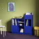 mueble organizador para suelo / contemporáneo / de MDF lacado / gris