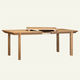 mesa contemporánea / de roble / de vidrio / con base de roble