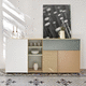 aparador alto / con patas altas / contemporáneo / de madera