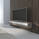 mueble de televisión contemporáneo / lowboards / con iluminación integrada / de madera