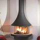 chimenea de gas / de suelo / Cara única / hogar cerrado