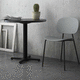 mesa de comedor contemporánea / de chapa de madera / con base metálica / rectangular