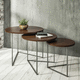 mesa nido contemporánea / de nogal / de chapa de madera / de cerezo