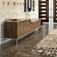aparador contemporáneo / de madera pintada / de metal / de vidrio ahumado