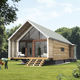 casa prefabricada / ecológica / contemporánea / con armazón de madera