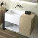 lavabo suspendido / de cerámica / rectangular / contemporáneo