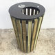 cubo de basura público / de acero galvanizado / de acero COR-TEN® / de madera