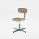 silla de oficina contemporánea / de interior / de madera / de metal