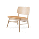 sillón bajo contemporáneo / de cuero / de tejido / de nogal