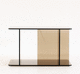 consola contemporánea / de vidrio templado / con base de vidrio templado / rectangular