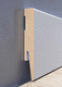 rodapié blanco / de MDF / rectangular / estanco al agua