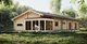 casa de madera maciza apilada / ecológica / pasiva / contemporánea