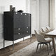 aparador alto / contemporáneo / de madera maciza / de MDF