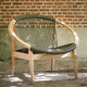 sillón contemporáneo / de polipropileno / de cuerda / de teca