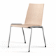silla contemporánea / de interior / de madera / de polipropileno