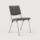 silla contemporánea / de interior / de tejido / con base metálica
