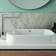 grifo monomando para lavabo / de repisa / de latón cromado / de baño