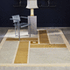 alfombra contemporánea / con motivos geométricos / de lana / de viscosa