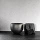 jardinera de terracota / redonda / contemporánea / blanca