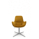 silla de visita contemporánea / de interior / de tejido / con base de acero